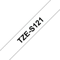 ProConso TZe-S121 - Printerlabel - Zwart op transparant