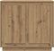 vidaXL - Dressoir - Artisan - Eiken - 80x34x75 - cm - Bewerkte - Hout