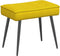 vidaXL - Relaxstoel - met - voetenbank - fluweel - geel