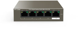 IP-COM Networks G1105P-4-63W - Unmanaged Switch - 5x 1Gbps Ethernet - 4x PoE+ (802.3at) - PoE-budget 58W