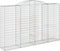 vidaXL - Schanskorven - 4 - st - gewelfd - 300x50x180/200 - cm - ijzer