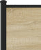 vidaXL - Hoofdbord - 180 - cm - bewerkt - hout - en - staal - sonoma - eikenkleurig