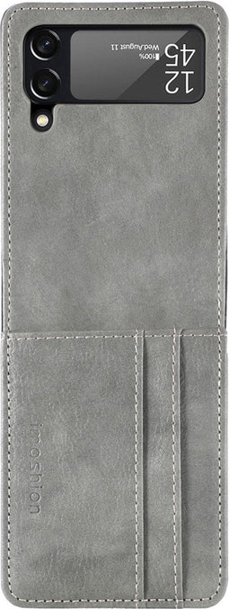 iMoshion Hoesje Geschikt voor Samsung Galaxy Z Flip 3 Hoesje Met Pasjeshouder - iMoshion Luxe Bookcase flip versie - Grijs