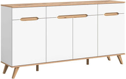 Furnilux Stockholm - Dressoir - Tijdloos ontwerp - Wit Eiken - 40x185x95cm