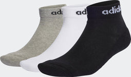 adidas Sportswear Linear - Gevoerde Enkelsokken - 3 Paar - Grijs (3 paar)