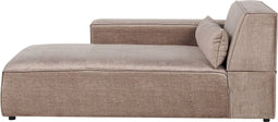HELLNAR - Chaise longue - Bruin - Rechtszijdig - Polyester