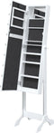 vidaXL - Spiegel - vrijstaand - met - LED's - 34x37x146 - cm - wit