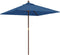 vidaXL - Parasol - met - houten - paal - 198x198x231 - cm - azuurblauw