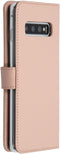 Selencia Galaxy S10 - Echt Lederen Bookcase - 3 Pashouders - Roze