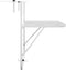 vidaXL - Balkontafel - 60x40 - cm - staal - wit