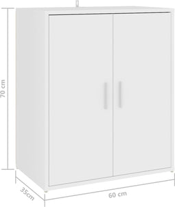 vidaXL - Schoenenkast - 60x35x70 - cm - bewerkt - hout - gerookt - eikenkleurig