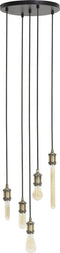 Light & Living Hanglamp MADELIN rond - Antiek-brons - 5-lichtpunten