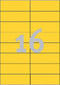 Avery ILK - Gekleurde Etiketten 105 x 37 mm - Permanent klevend - Geel (100 vel)