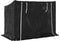 vidaXL - Haardhoutrek - met - regenhoes - 151x80,5x110,5 - cm - staal