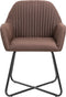 vidaXL - Eetkamerstoelen - 2 - st - stof - bruin