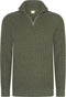 Mario Russo Rib Skipper - Heren Trui - Half Zip - Agave Groen - 3XL