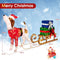 Coast Verlichte Kerstdecoratie - Kersthond met Slee - 170 LED-lampen - 78 x 21 x 82 cm - Veelkleurig