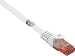Renkforce RF-5044026 RJ45 Netwerkkabel, patchkabel CAT 6 U/UTP 10.00 m Wit Snagless, Halogeenvrij 1 stuk(s)
