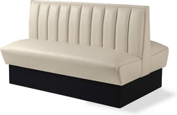 Bel Air Dinerbank Double Booth HW-150DB Off White