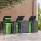 vidaXL - Containerberging - 5 - containers - 345x79x117 - cm - staal - antraciet