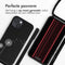 imoshion Hoesje Geschikt voor iPhone 15 Hoesje Met Koord - imoshion Siliconen design hoesje met koord - Zwart / Dandelion Black