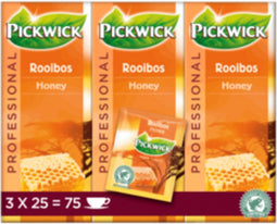 Thee pickwick rooibos honey 25x1.5gr | 3 stuks