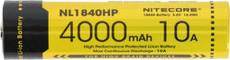 Nitecore 18650 Li-Ion accu, NL1840HP, 4000mAh, met beveiligingscircuit
