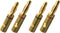 Oehlbach Banana B3 Pin - Banaanstekkers voor luidsprekerkabels - 24-kt. verguld - Goud (4 stuks)