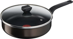 Tefal Cook & Clean - Sauteerpan 26 cm - Titanium antiaanbaklaag - Zwart