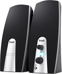 Trust 2.0 Speaker Set (24660) - Compacte stereoluidsprekerset - 5W RMS - Zwart