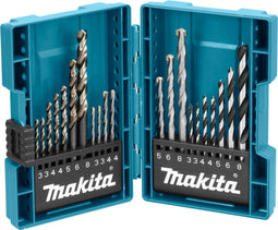 Makita B-44884 - Borenset 21-delig - 7 houtspiraalboren 7 steenspiraalboren 7 metaalspiraalboren (21 stuks)