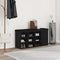 vidaXL - Opbergbank - Zwart - Eikenhout - 100x30x48 - cm - Geengineerd - Hout