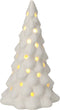 Porseleinen Kerstboom met Led , Set van 6 stuks