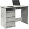 vidaXL - Bureau - 102x50x75 - cm - bewerkt - hout - betongrijs