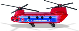 Siku Transporthelikopter rood/blauw metaal/kunststof draaibare rotoren