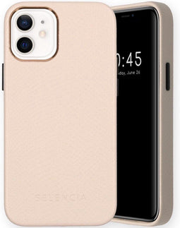 Selencia Hoesje Geschikt voor iPhone 12 Mini Hoesje - Selencia Gaia Slang Backcover - Wit