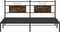 vidaXL - Bedframe - zonder - matras - 183x203 - cm - spaanplaat - gerookt - eiken