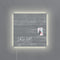 Sigel glasmagneetbord - ARTVERUM - betonlook - 48x48cm - met LED verlichting - SI-GL403