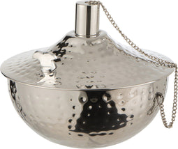 J-Line olielamp Tafel Roma Gehamerd - metaal - zilver