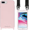 iMoshion Hoesje Geschikt voor iPhone 8 Plus / 7 Plus Hoesje Met Koord - iMoshion Color Backcover met koord - Nylon Strap - Roze