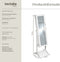 tectake® Luxe Spiegelkast - Sieradenkast - Kantelbaar - Wit - ca. 147 x 45 x 37 cm