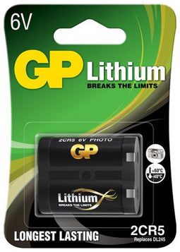 GP 2CR5 - Fotobatterij Lithium - 6V 34x17x45mm