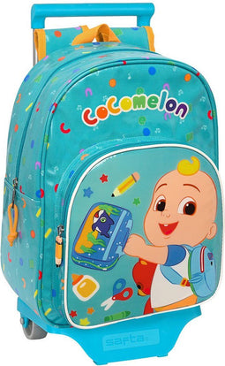 Schoolrugzak met Wielen CoComelon Back to class Licht Blauw (26 x 34 x 11 cm)