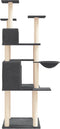 vidaXL - Kattenmeubel - met - sisal - krabpalen - 166 - cm - donkergrijs
