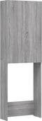 vidaXL - Wasmachinekast - 64x25,5x190 - cm - grijs - sonoma - eikenkleurig
