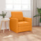 vidaXL - Vloersofa - Bed - 2-in-1 - Donker - Geel - 74x77x81 - cm - Stof