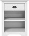 vidaXL - Nachtkastje - BODO - 53x38,5x67 - cm - massief - grenenhout - wit