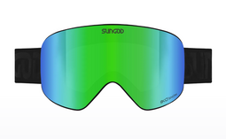 SunGod Vanguards - Skibril - Dubbele cilindrische lens - Zwart/Groen