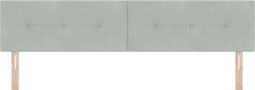 vidaXL - Hoofdbord - Met - Knopen - Lichtgrijs - 200 - cm - Velours