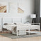 vidaXL - Bedframe - met - hoofd- - en - voeteneinde - metaal - wit - 160x200 - cm